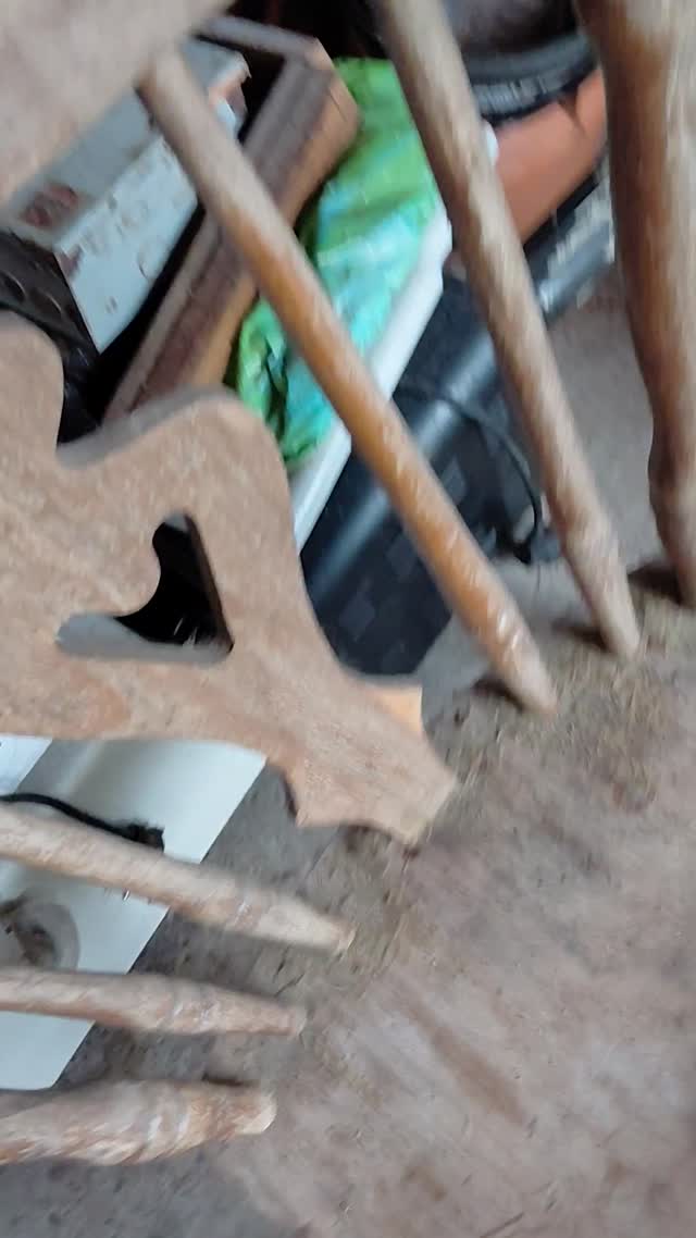 Table with carved legs